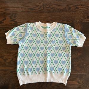 Blue Heart Sweater